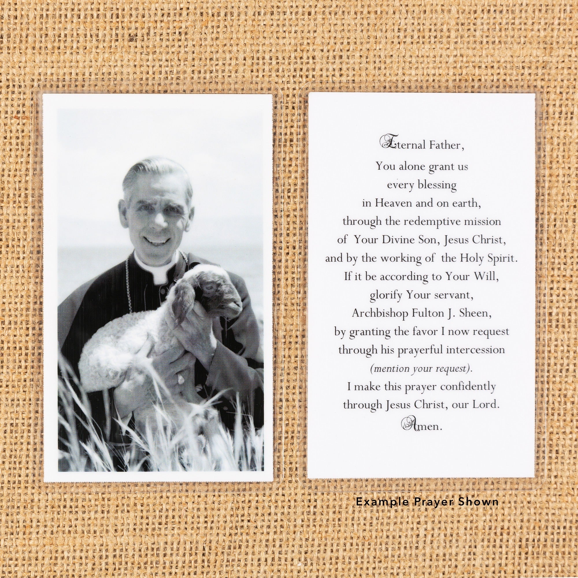 Archbishop Fulton Sheen Personalized Prayer Card