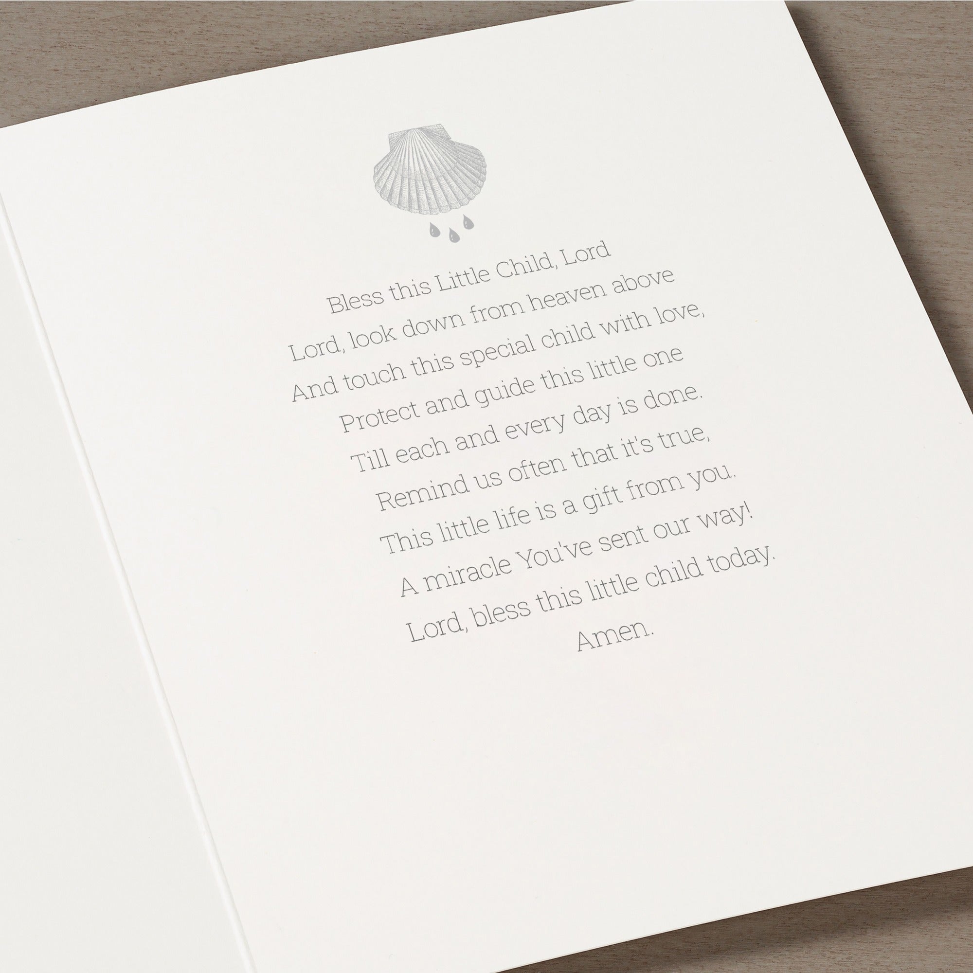 Baptism Shell Card w/ Envelope