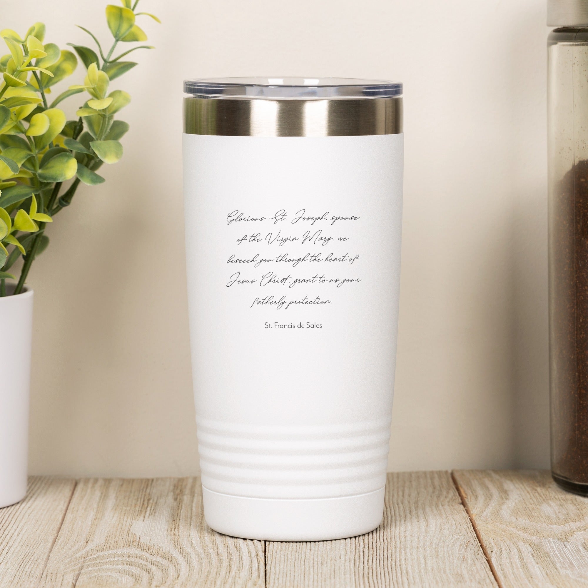 St. Joseph Lily White 20oz Tumbler