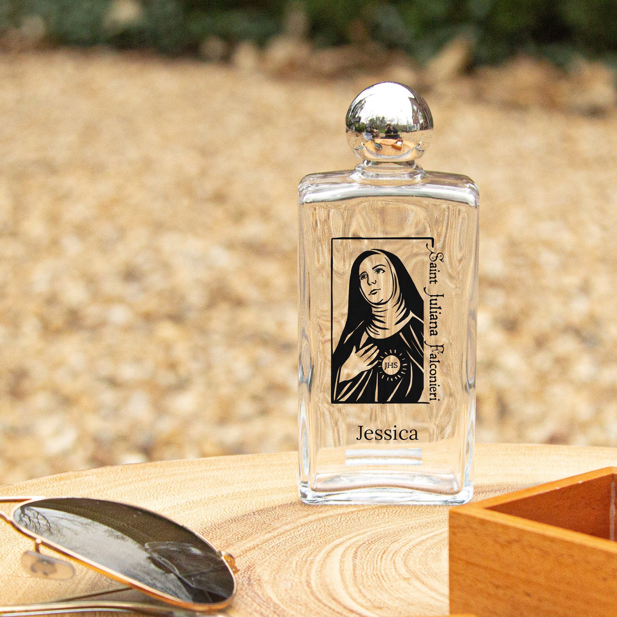Personalized St Juliana Holy Water Bottle