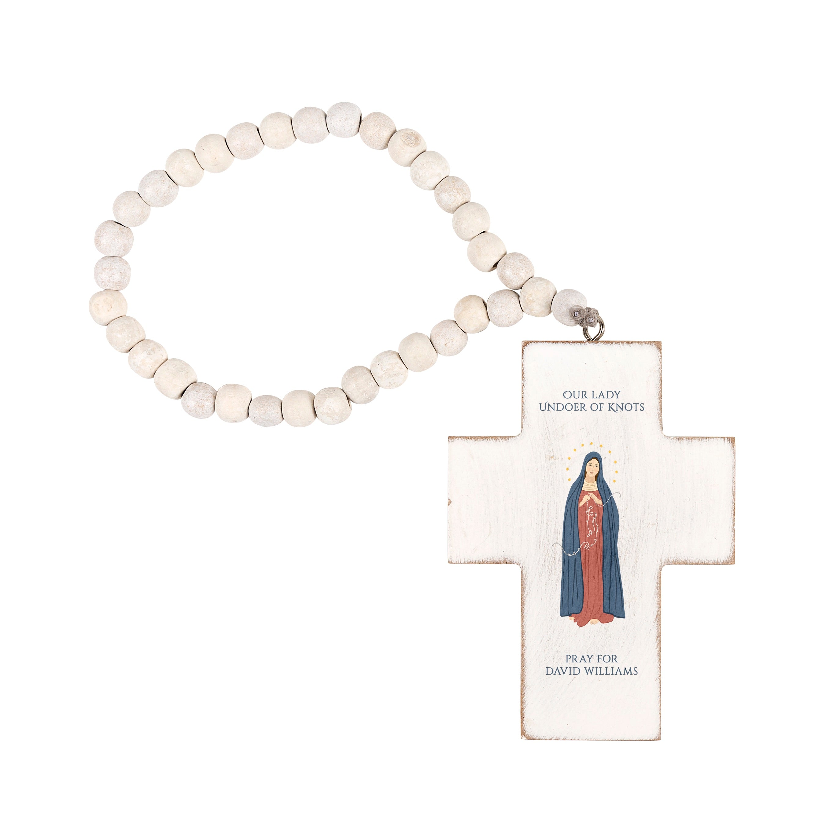 Personalized Our Lady Undoer of Knots Hanging Cross