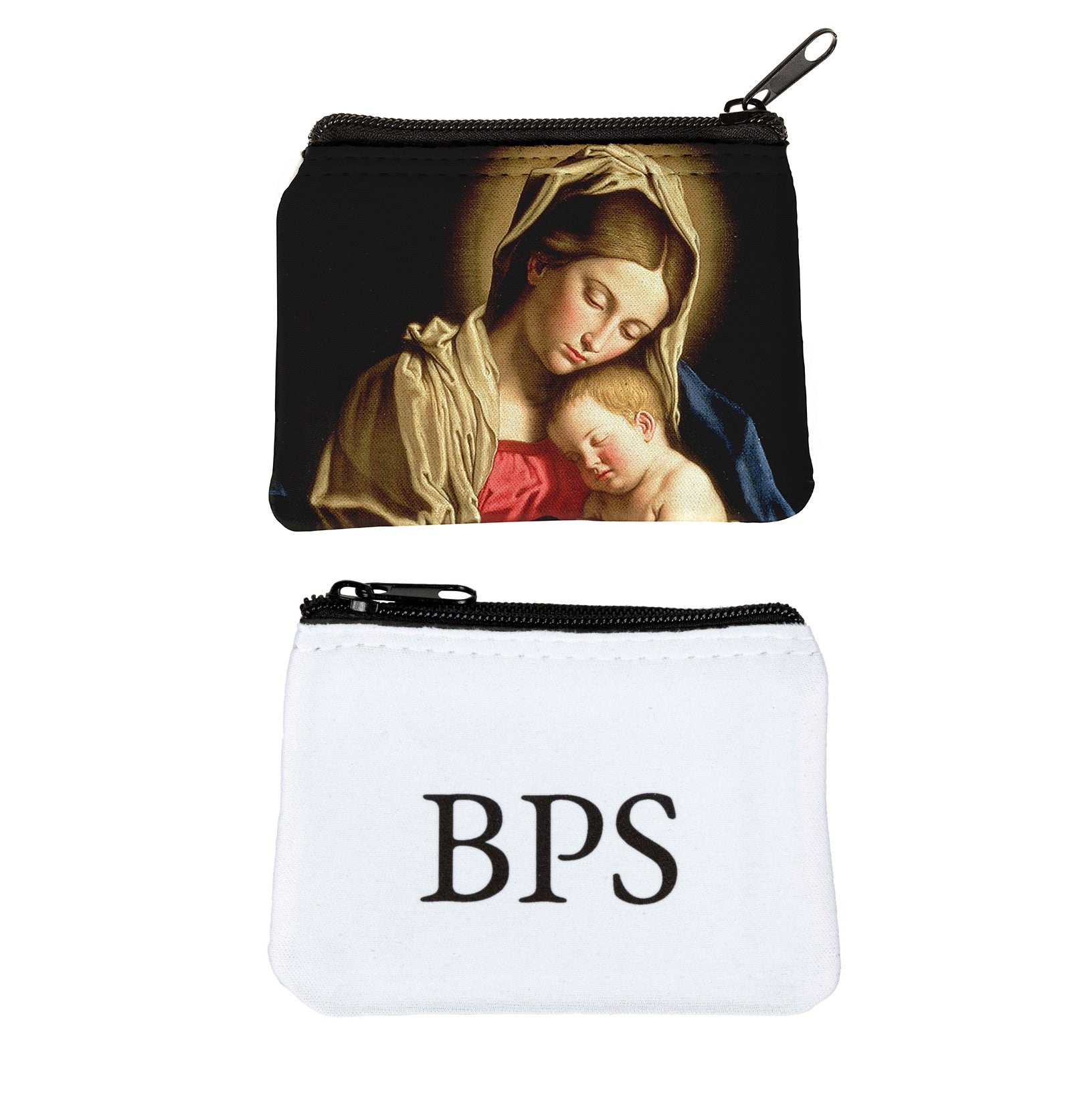 Personalized Sassoferrato Madonna and Child Rosary Pouch