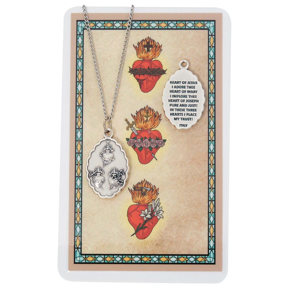 Three Hearts Necklace & Prayer Card