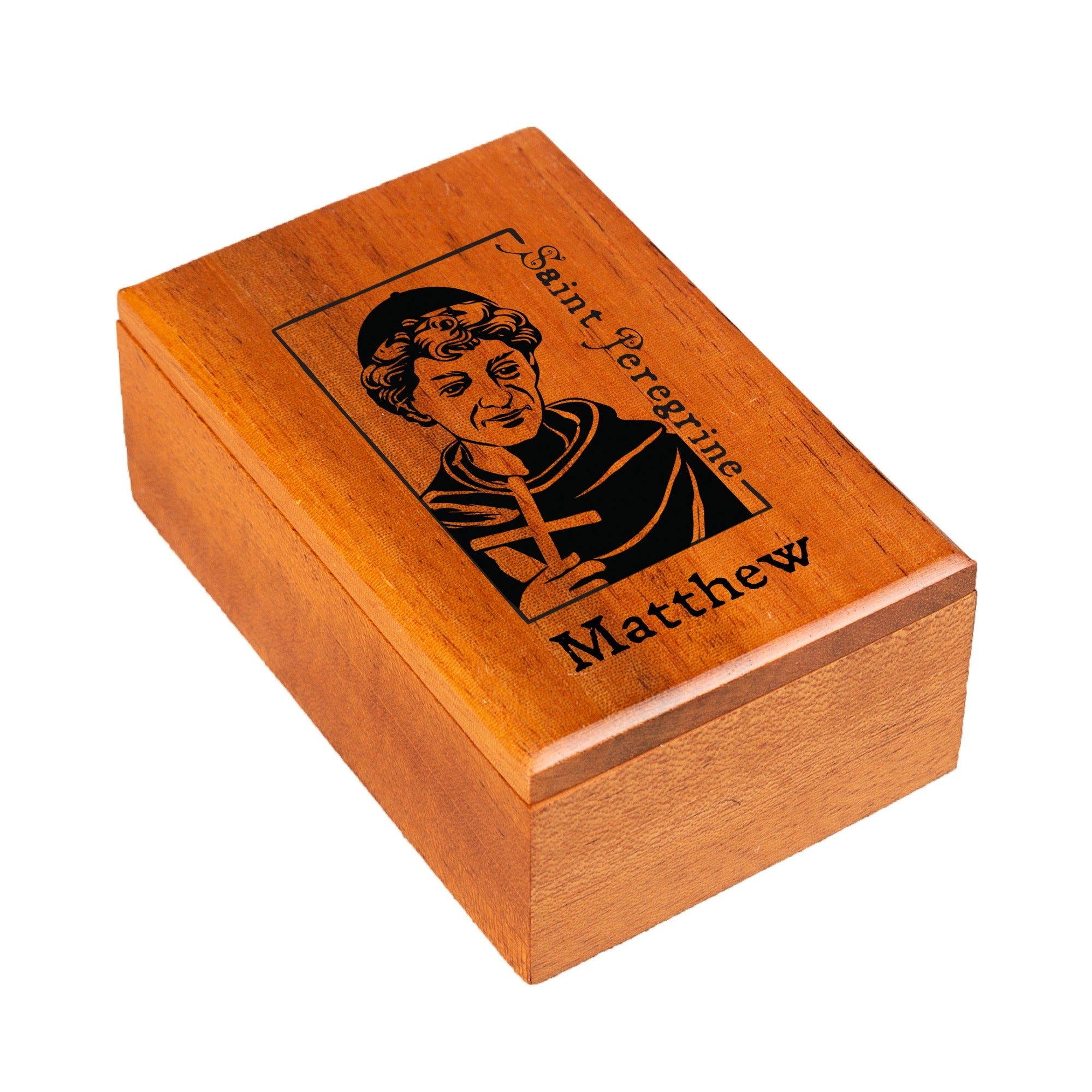 Personalized St. Peregrine Keepsake Box