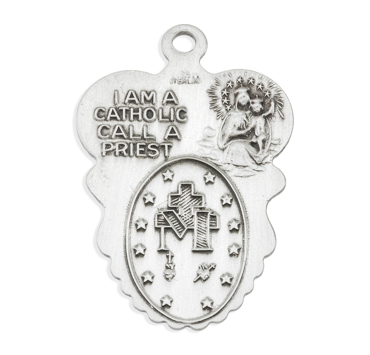 Sterling Silver Ornate 3-Way Medal