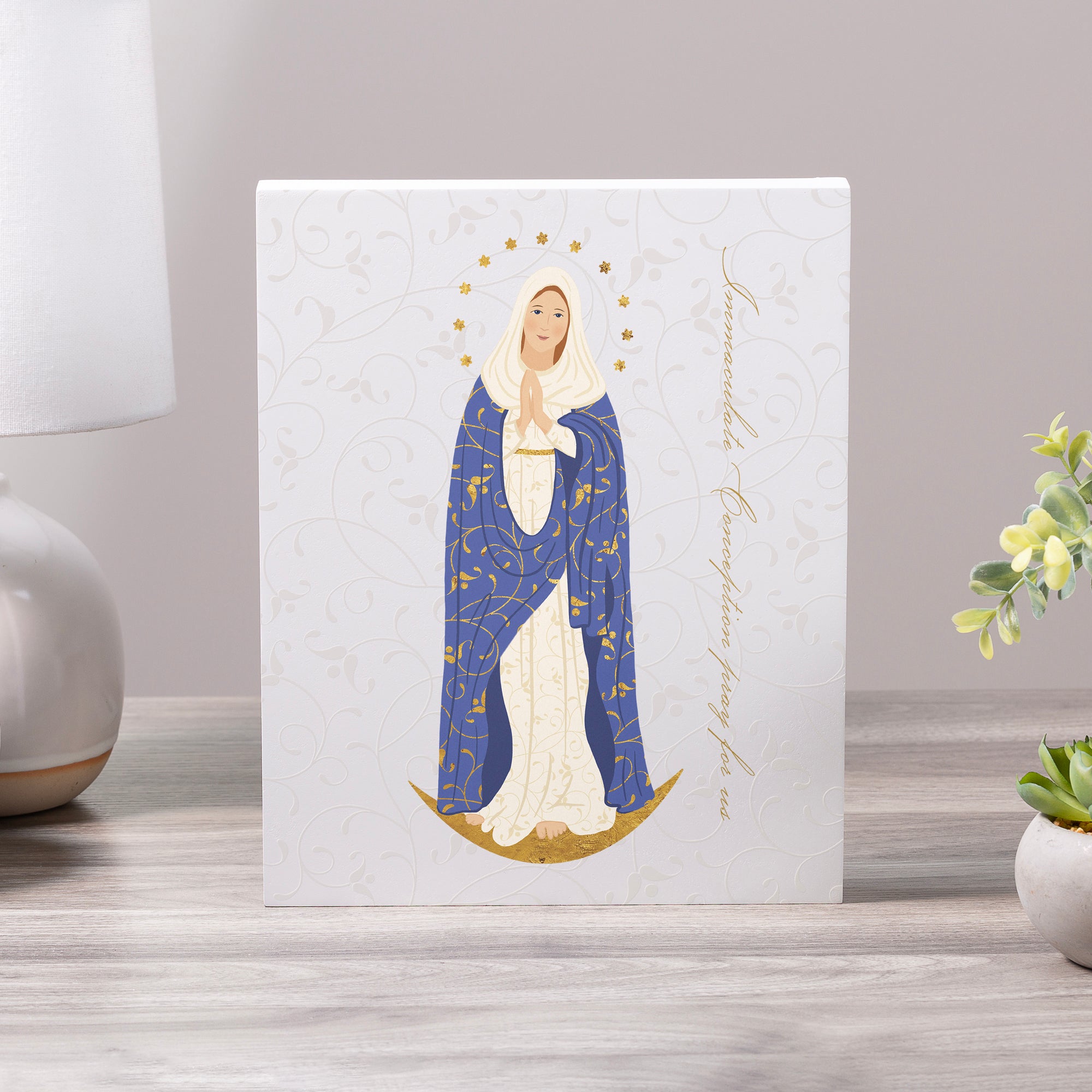 Immaculate Conception Toile Art Plaque - 8" x 10"