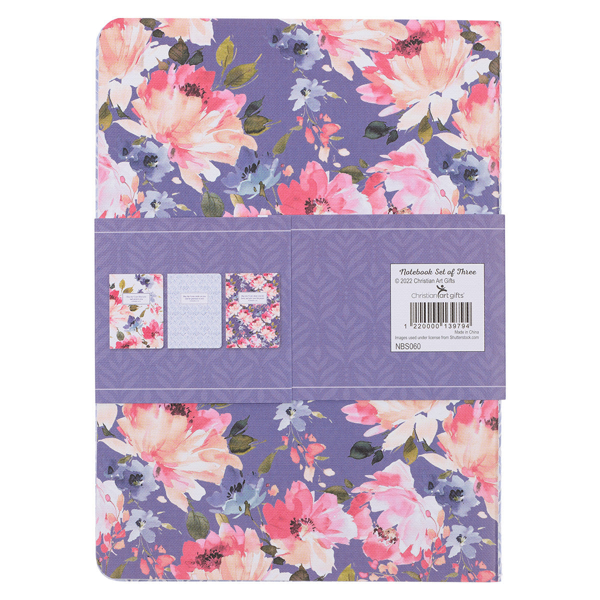Bless & Protect You Floral Notebooks - Set of 3