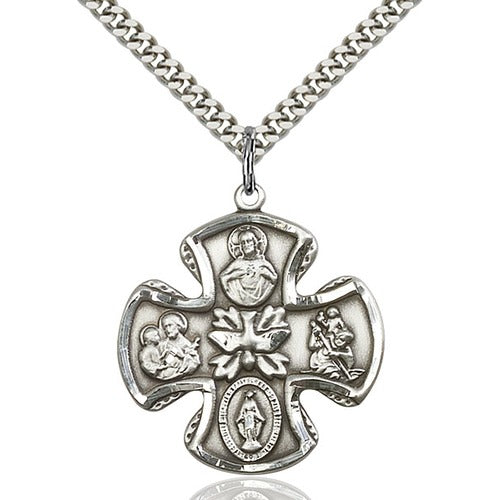 Sterling Silver 5-Way Pendant 1 18 X 1"