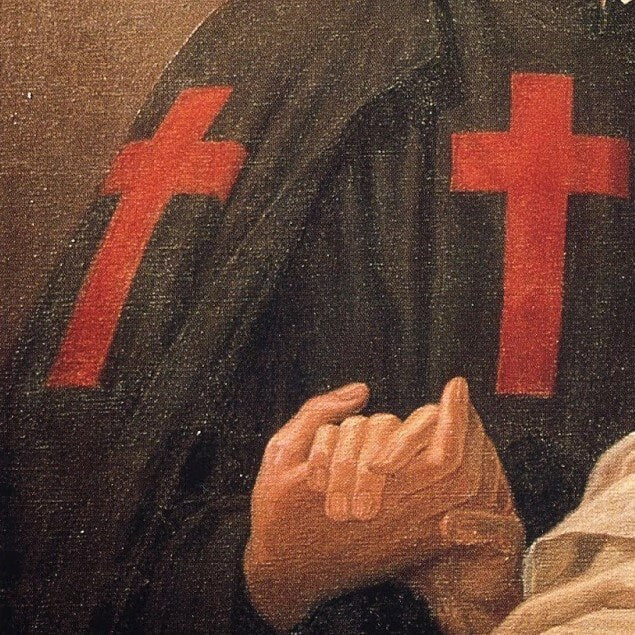 Who was the first health care worker to wear a red cross?