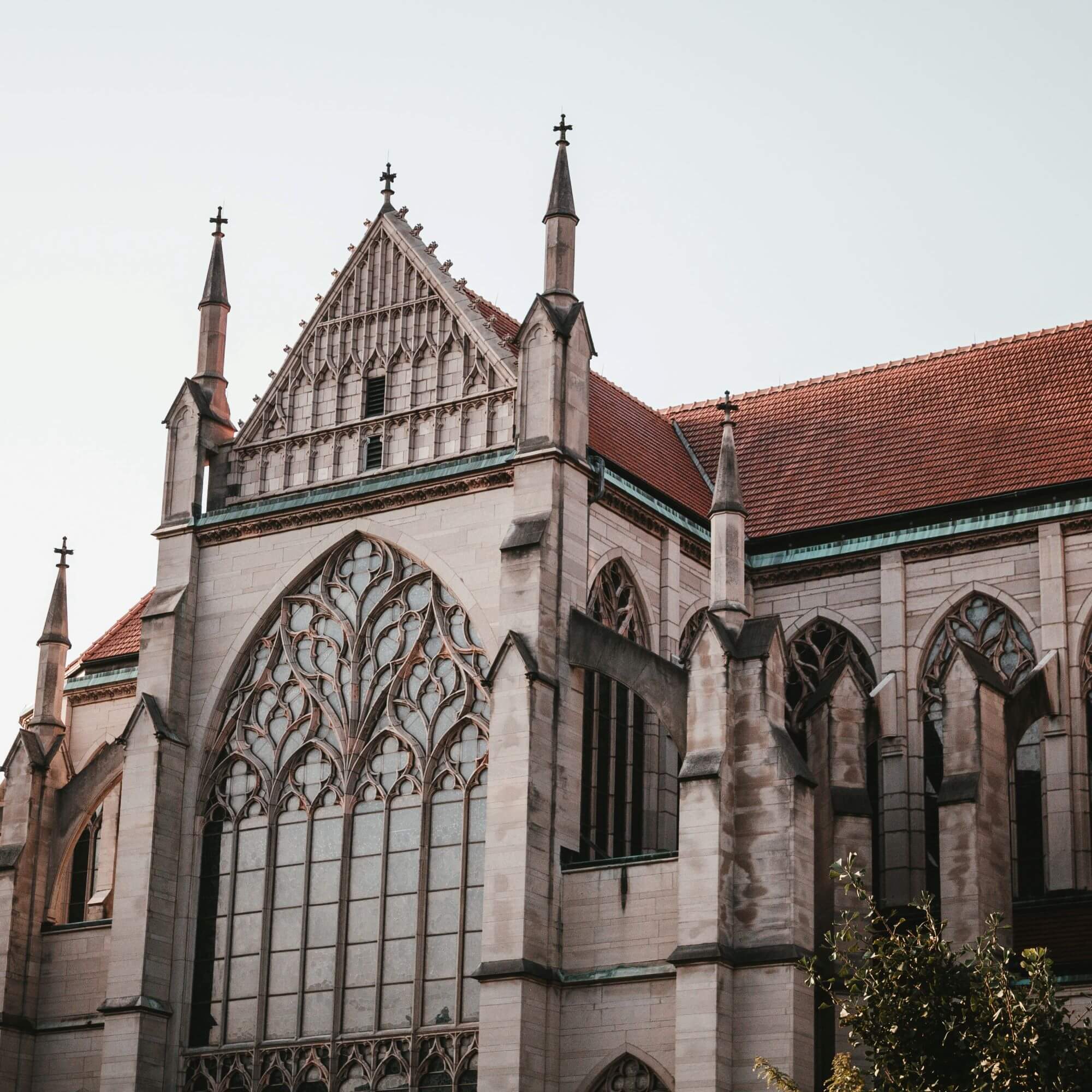 Where is the largest stained-glass church window in the world?