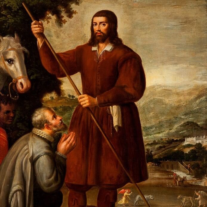 Which saint had angels for coworkers?