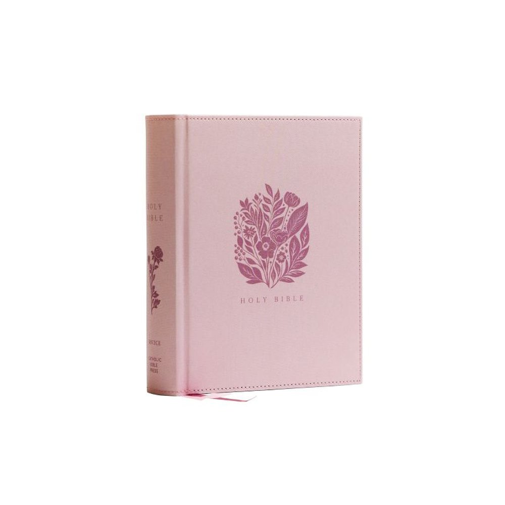 Pink Header Journal RSV2CE Catholic Bible Journal Edition, Pink or Marian Blue Cover
