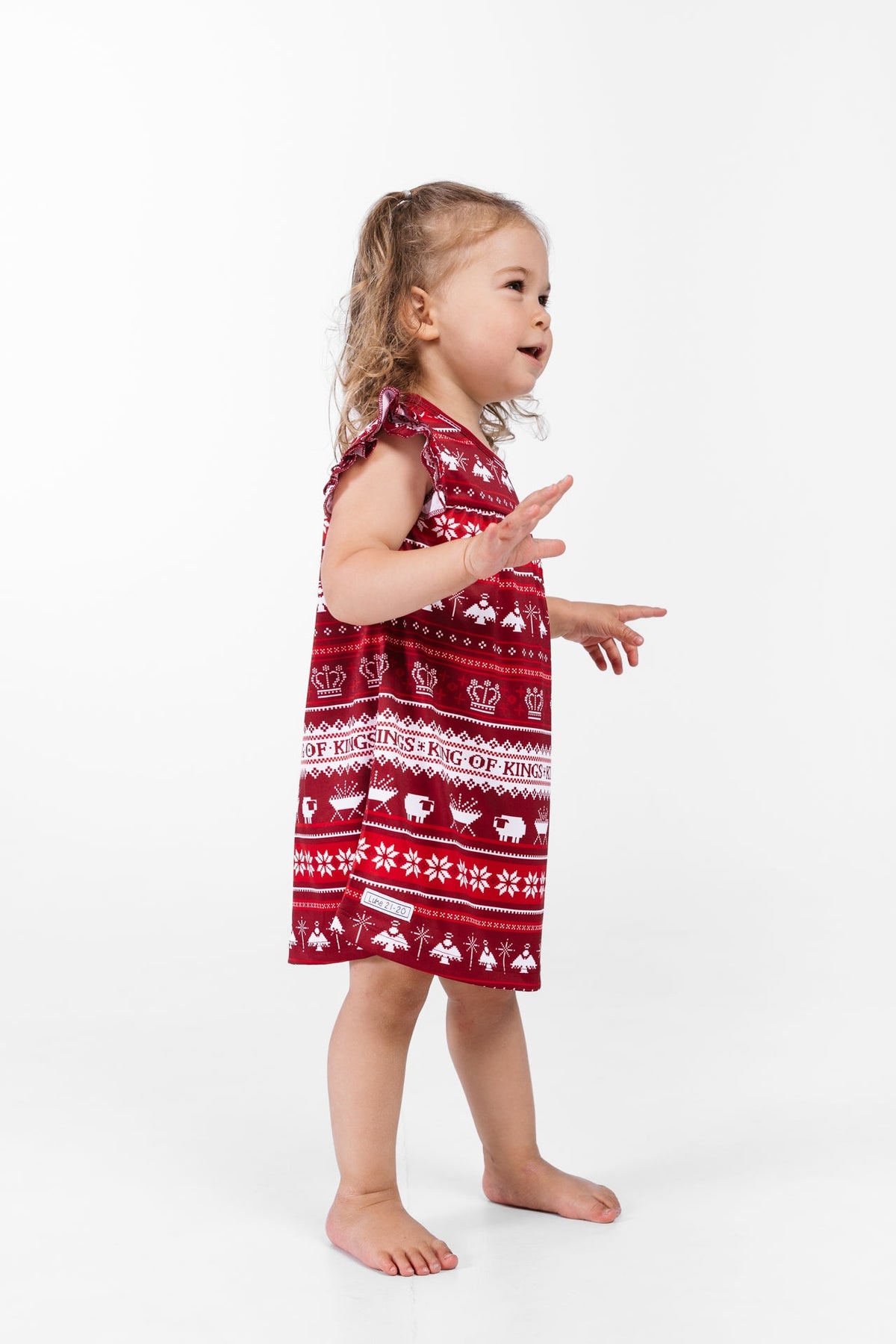 King of Kings Ruby Red PJ Girls Nightgown Polyester | The Catholic Company®