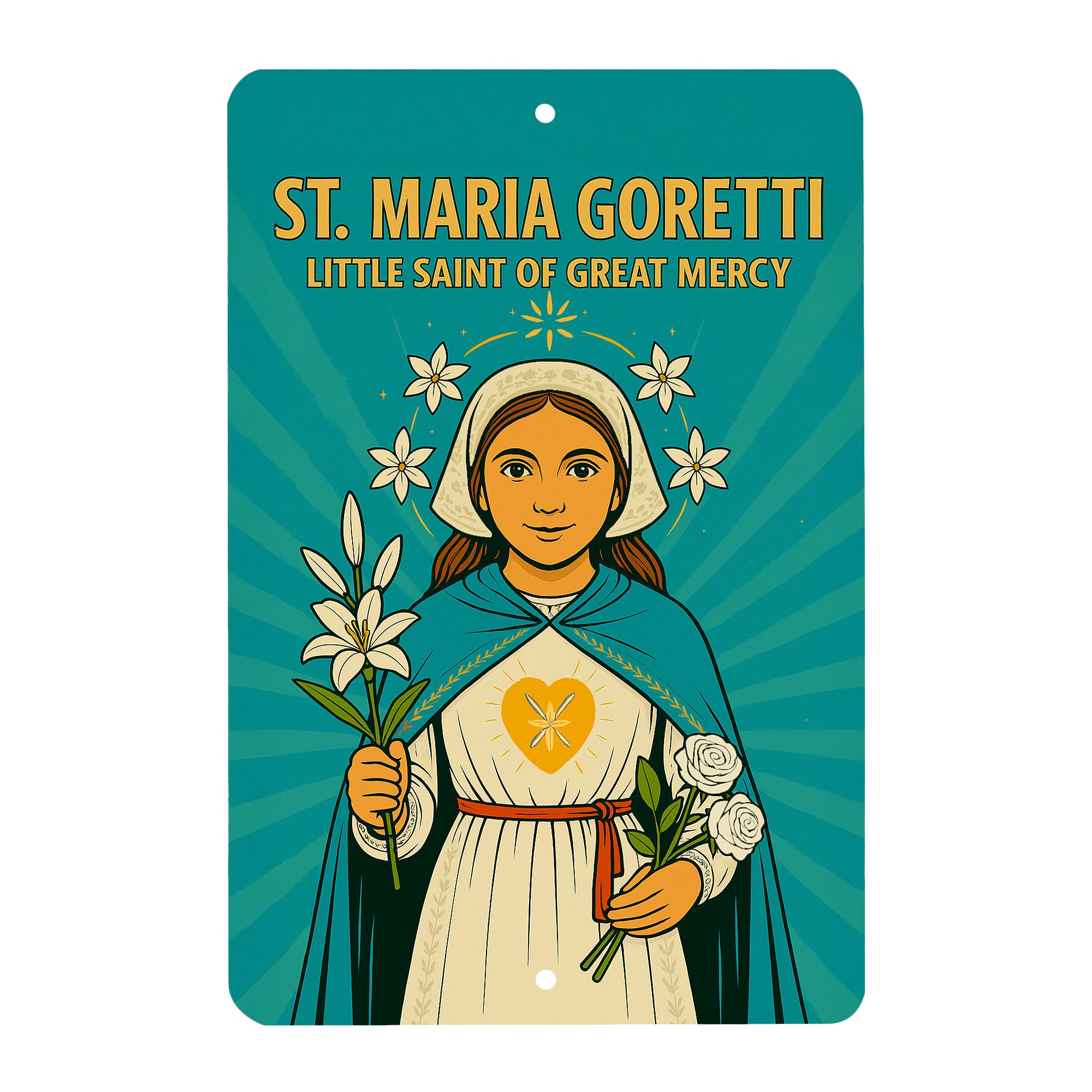 St. Maria Goretti Superhero Tin Sign
