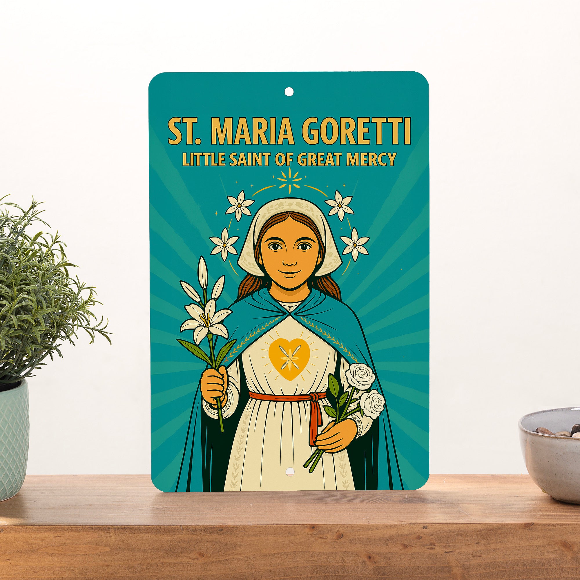 St. Maria Goretti Superhero Tin Sign