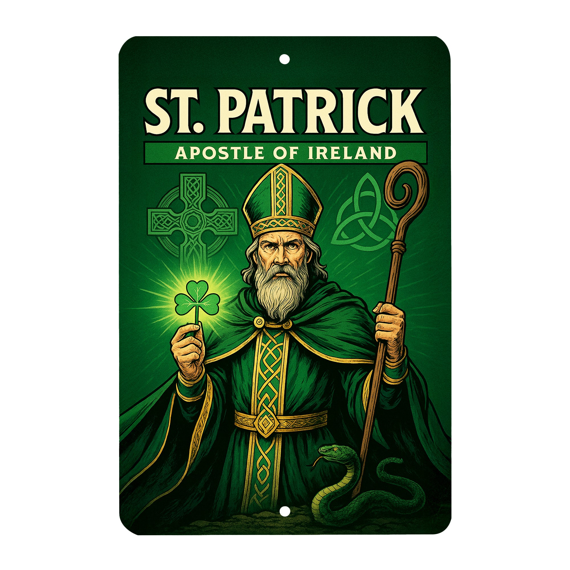 St. Patrick Superhero Tin Sign