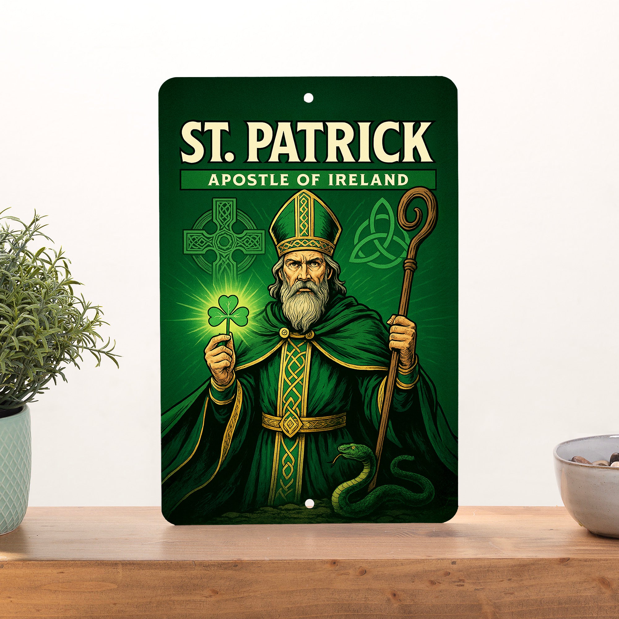 St. Patrick Superhero Tin Sign