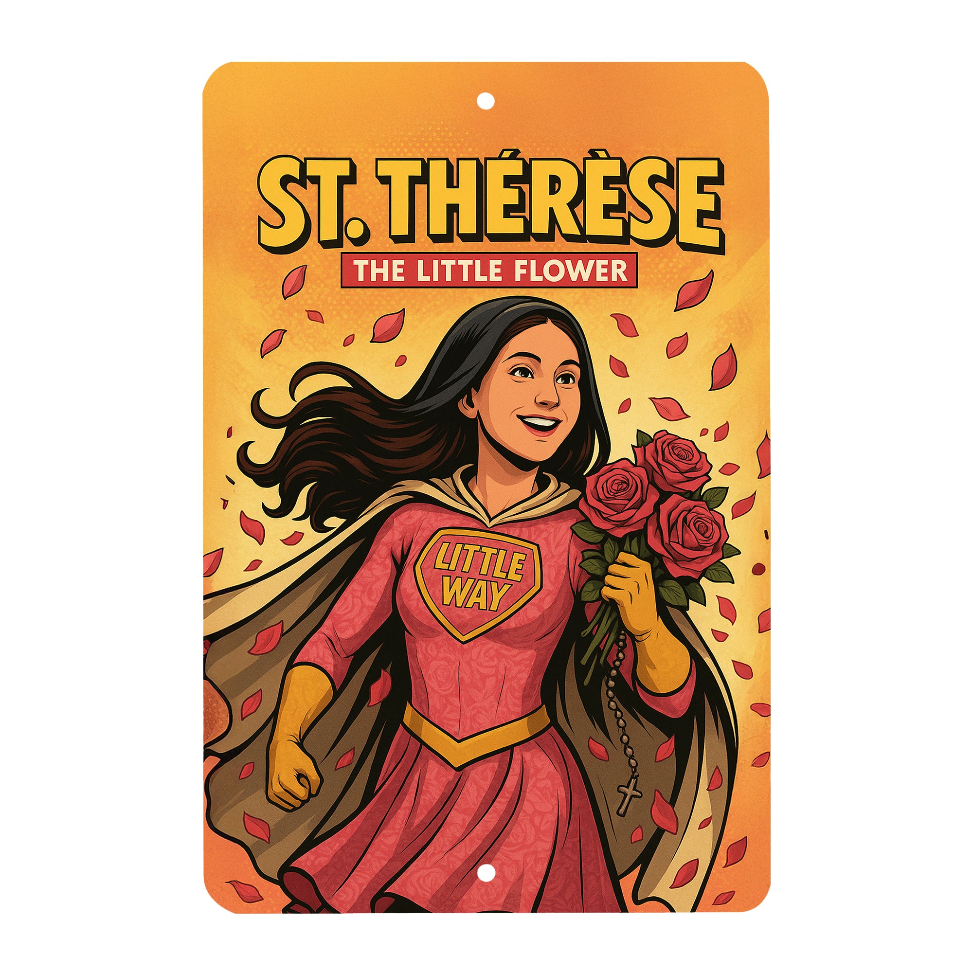 St. Thérèse Superhero Tin Sign