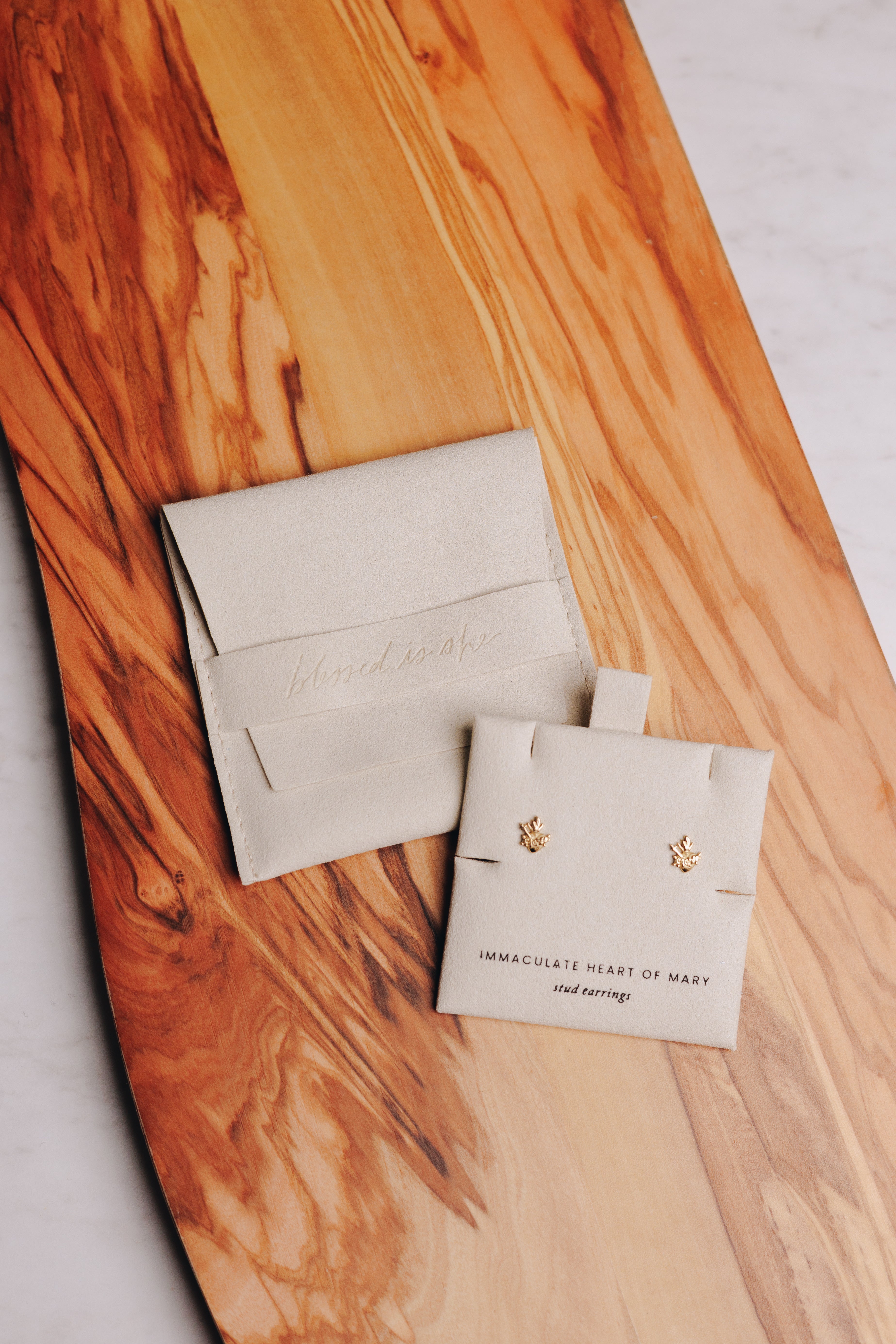 Immaculate Heart of Mary Stud Earrings