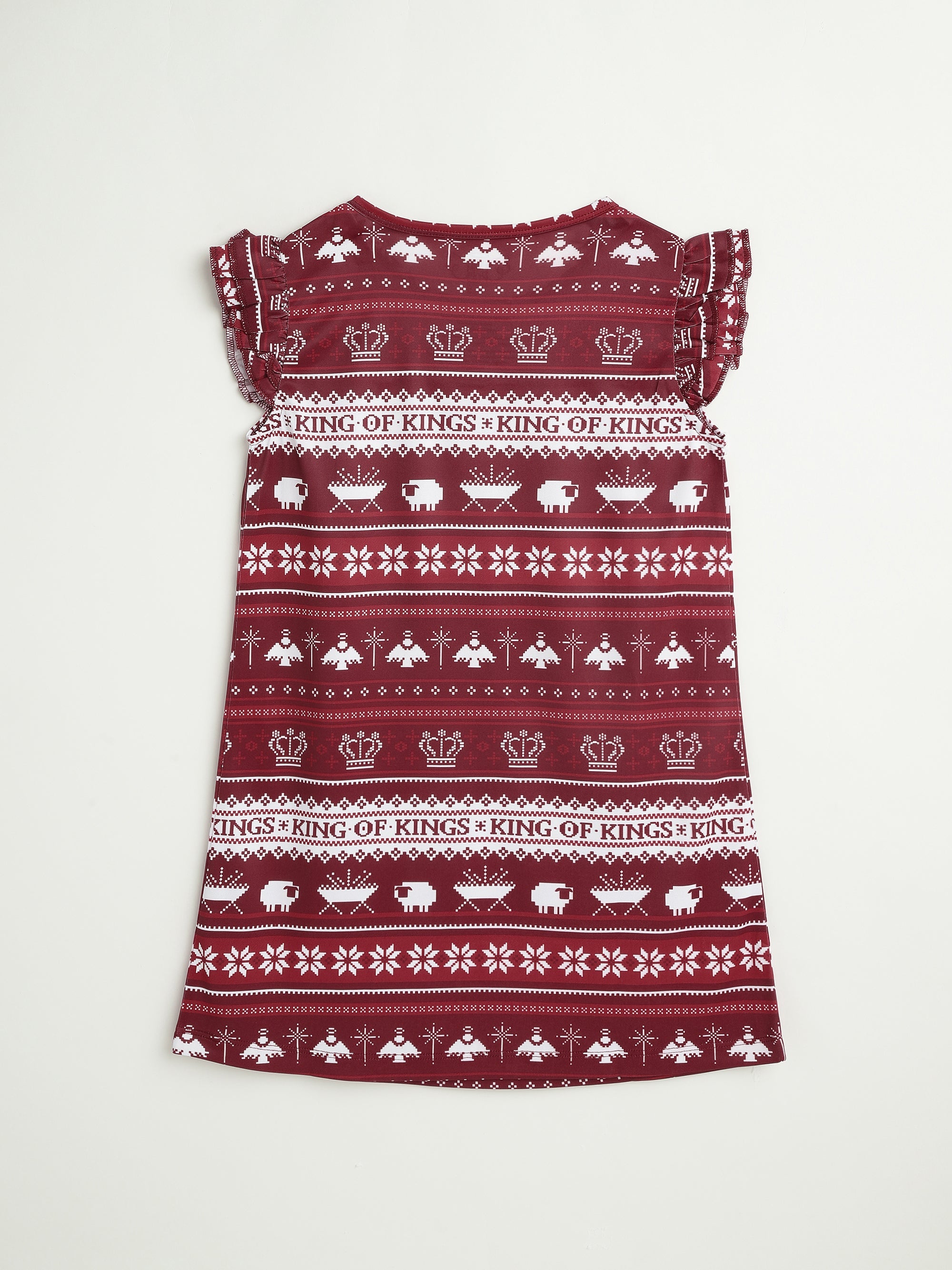 King of Kings Ruby Red PJ Girls Nightgown Polyester
