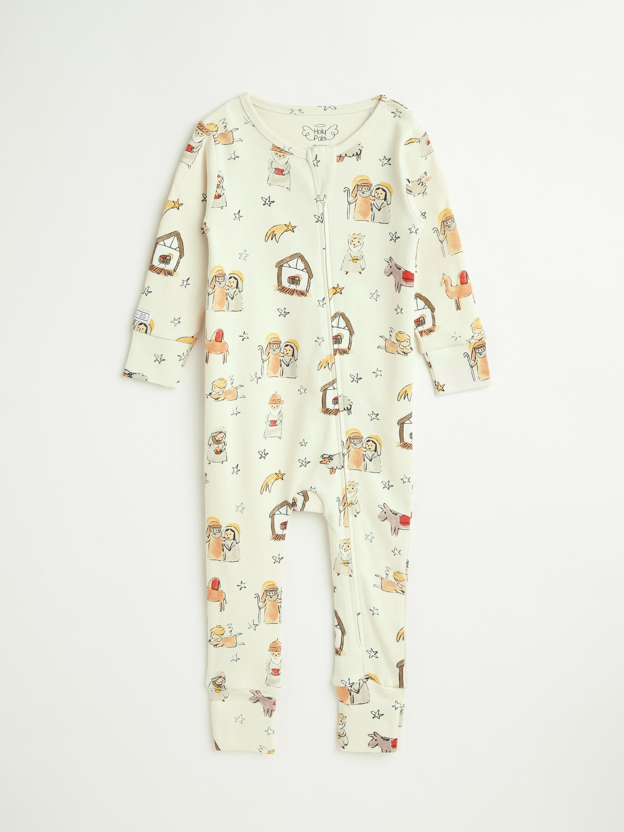 Away in a Manger PJ Footless Onesie Cotton