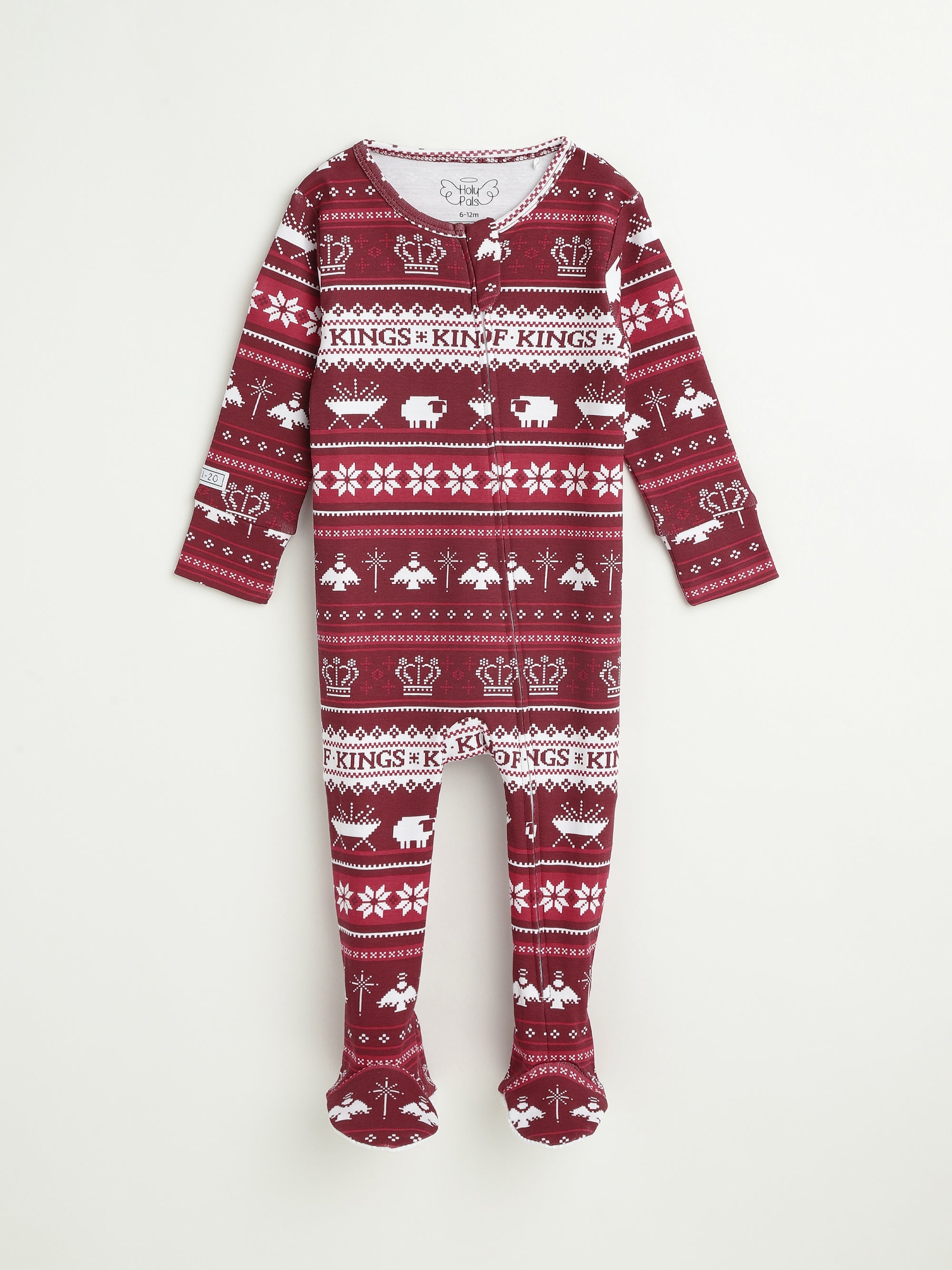 King of Kings Ruby Red Footed Onesie Cotton