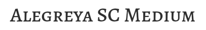 Preview of the font Alegreya sc medium