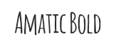 Preview of the font Amatic bold
