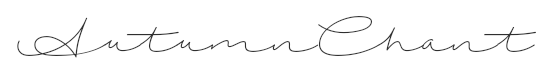 Preview of the font Autumnchant
