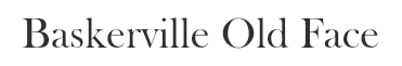 Preview of the font Baskerville old face