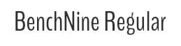 Preview of the font Benchnine regular