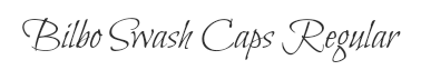 Preview of the font Bilbo swash caps regular