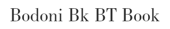 Preview of the font Bodoni bk bt book