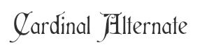 Preview of the font Cardinal alternate