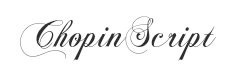 Preview of the font Chopinscript