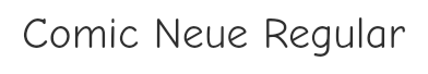 Preview of the font Comic neue regular