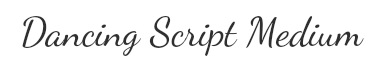 Preview of the font Dancing script medium