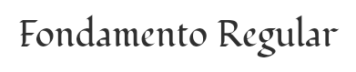 Preview of the font Fondamento regular