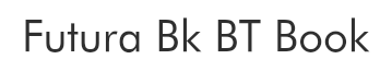 Preview of the font Futura bk bt book
