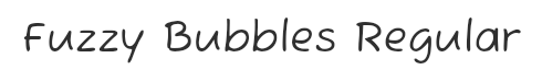 Preview of the font Fuzzy bubbles regular