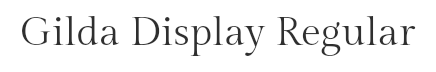 Preview of the font Gilda display regular