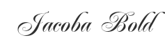 Preview of the font Jacoba bold