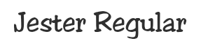 Preview of the font Jester regular