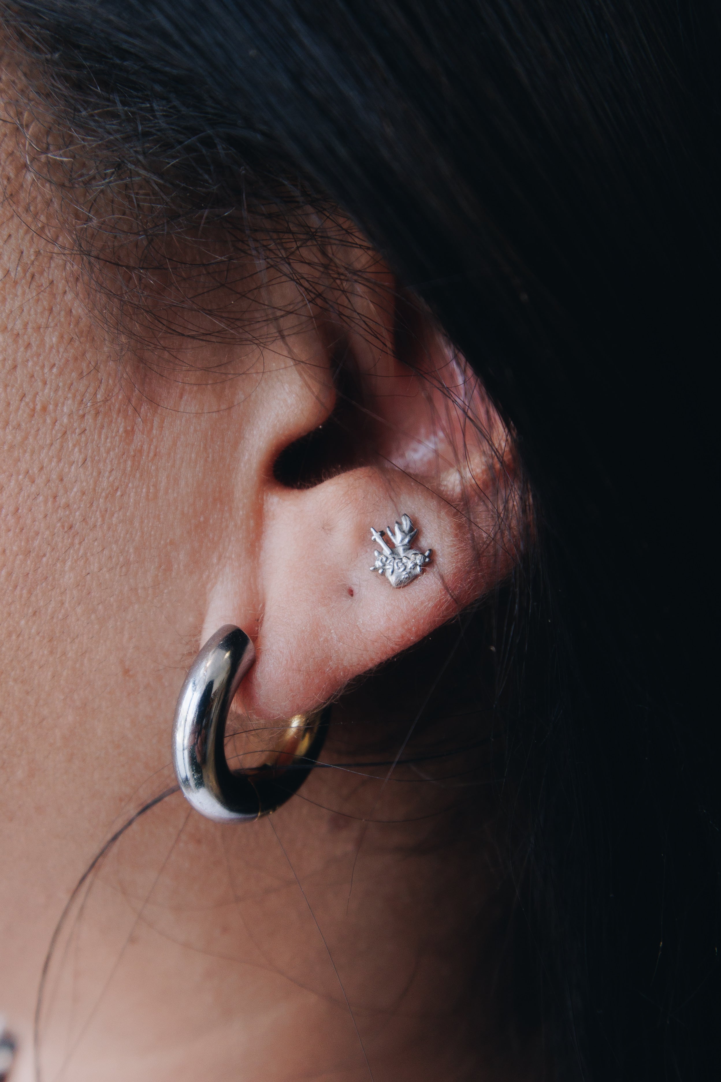 Immaculate Heart of Mary Stud Earrings