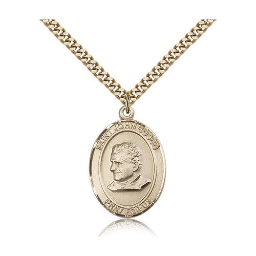14kt Gold Filled St. John Bosco Pendant w/ chain | The Catholic Company®