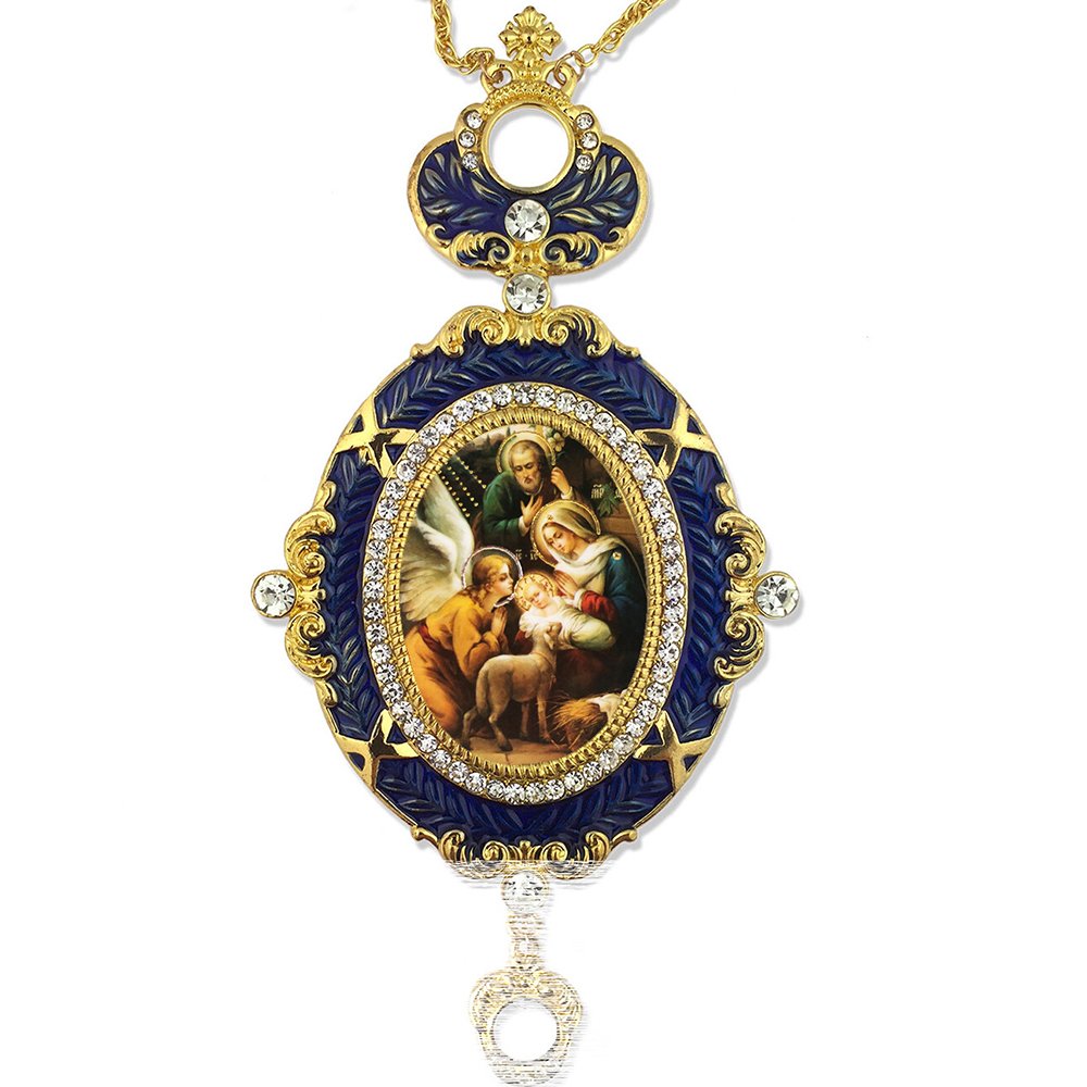 Nativity Enameled Icon Pendant Ornament