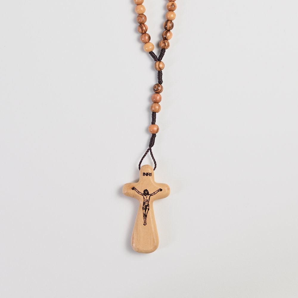Olive Wood Rosary with Comfort Crucifix