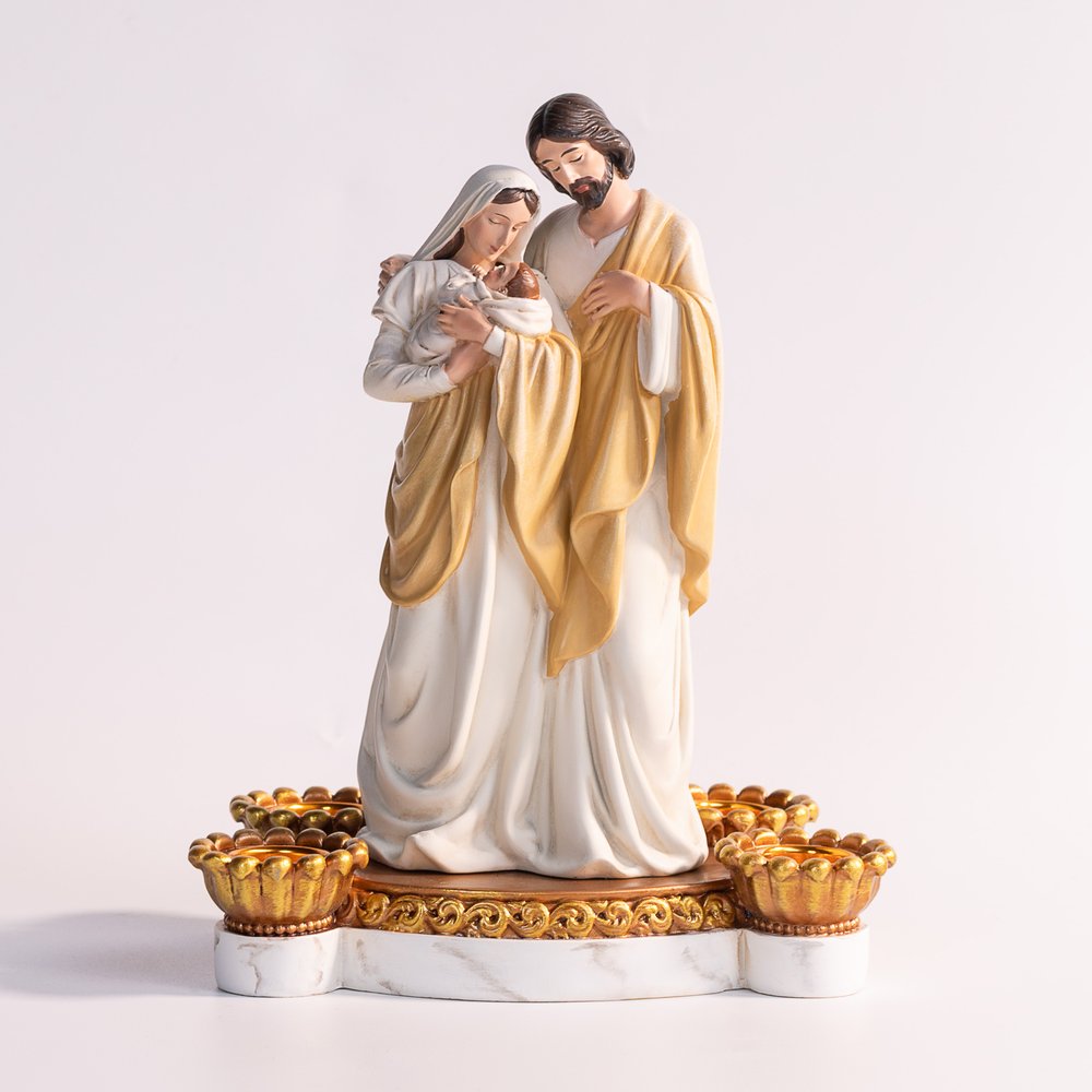 Intimate Embrace Holy Family Advent Candle Holder