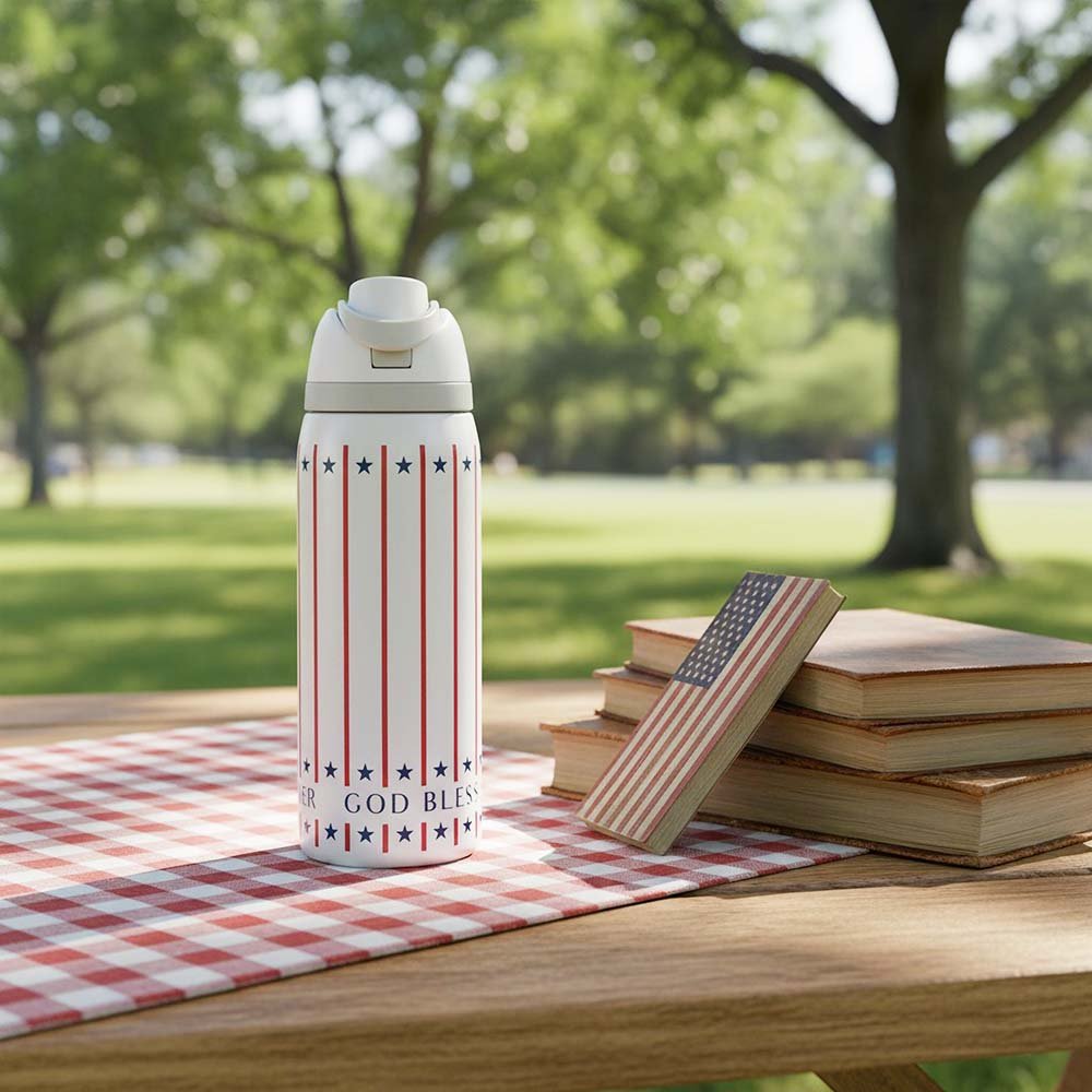 Personalized God Bless America Water Bottle