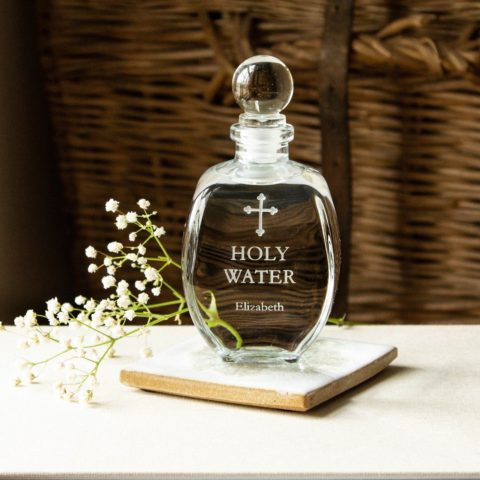 Personalized Elegant Holy Water Bottle